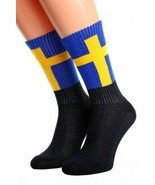 SWEDEN flag socks for women Size 6-9 - £7.82 GBP
