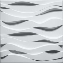 Dundee Deco 3D Wall Panels - Industrial Wavey Paintable White PVC Wall Paneling  - £5.88 GBP+