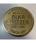 ALKA-SELTZER Brass 100 Billion Tablets Round Paperweight 50 Years Promo ... - $621.06 MXN