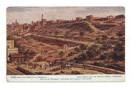 Antique Bergstrasse vom Bahnhof in Jerusalem Hilly St from RR Station Postcard - £15.71 GBP