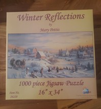 Winter Reflections Mary Pettis 1000 Piece Jigsaw Puzzle 16&quot; x 34&quot; 26220 ... - $19.79