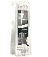 CAKE SERVING SET OF 2 pc Crystal Clear Home Acrylic &amp; Stainless Steel  49R2 - £7.85 GBP