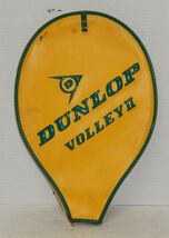 Vintage DUNLOP VOLLEY II TENNIS RACQUET Cover Yellow Green - $24.70