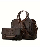 Women 2 Piece  Handbag Shoulder Crossbody Bag Purse - $89.94 CAD