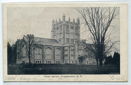 Vassar College Library Poughkeepsie New York 1906 postcard - $6.44