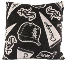 Chicago White Sox Handmade Pillow 14 X 14 Man Cave Sports Den Fleece - $15.88