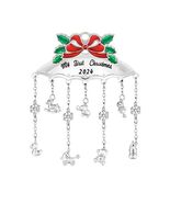My First Christmas Ornament 2024 Baby Mobile Silver Newborn Keepsake wit... - $7.50 CAD