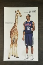 2011 Chris Bosh &amp; Giraffe Got Milk? Full Page Original Ad - £5.30 GBP