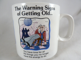 Vtg Russ  Coffee Cup Mug The Warning Signs of Getting Old Great Birthday... - $185.64 MXN