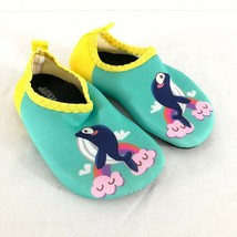 Toddler Girl Water Shoes Slip On Fabric Lightweight Dolphin Green 21/22 US 5-6 - £7.76 GBP