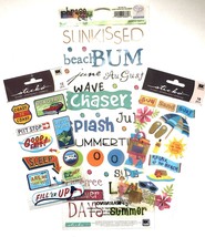 Scrapbooking Stickers Beach Vacation Set 3 Pack Lot Embellishments Sticko Phrase - £6.43 GBP