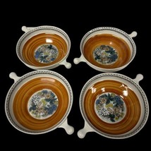 2 Vintage 1970s Goebel Burgund Ceramic Lugged 6.5” Soup Bowls - £46.73 GBP