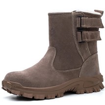 Labor insurance shoes men&#39;s winter plus velvet warm steel toe cap electric welde - £56.17 GBP