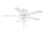Clarkston II 44 in LED Indoor White Reversible Blades Ceiling Fan with L... - $63.26