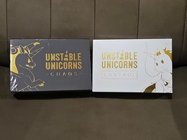 NEW Unstable Unicorns Chaos + Control Decks Kickstarter Exclusive TeeTur... - $128.65
