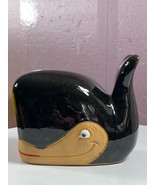 Smiling Whale bank Vintage by OMC Japan Tail in air 4 1/4&quot; ceramic - £17.38 GBP