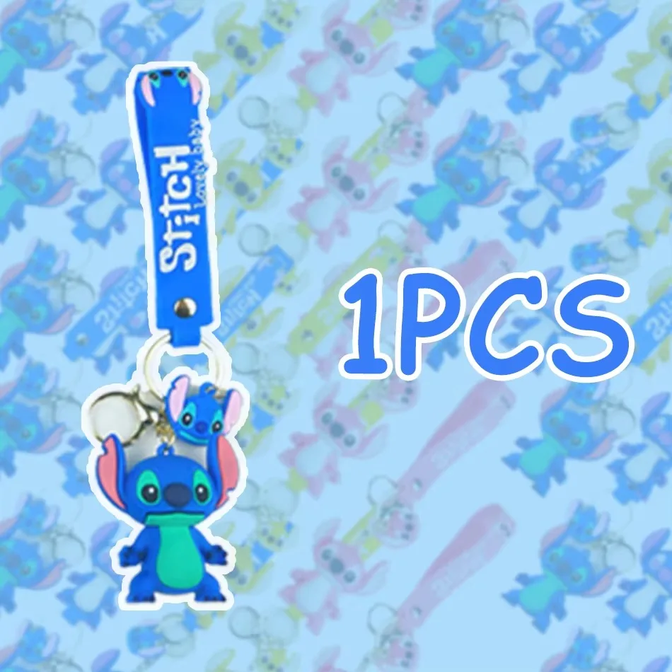 Cartoon Disney Lilo Stitch Silicone Pendant Keychain for Women Men Fans ... - $62.43 MXN