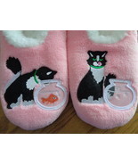 Snoozies Cosy Feet Coverings Style Simply Pairables Cat/Fish Womens Slip... - $19.99