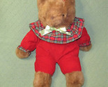 International Silver Company CHRISTMAS BEAR Plush 20&quot; Stuffed Teddy Tan ... - $27.00