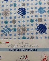Copriletto Piquet Singolo E Matrimoniale Cotone Savoltex Art. Note Notturne - £12.98 GBP+