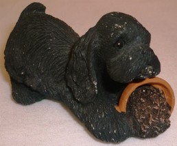 Sandra Brue Sandicast Black Spaniel Puppy Figurine - £4.71 GBP