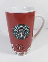 Starbucks Coffee Mug 6in Christmas 2006 Winter Holiday in the Park 16oz Red - $9.99