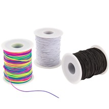 1 Mm  109 Yards Stretchy String For Bracelet- 3 Roll Sturdy Elastic Cord Beading - £20.44 GBP
