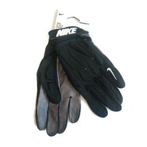 NIKE NFL D-Tack Durable Football Padded Gloves Mens 2XL Offense Defense Black - $51.65