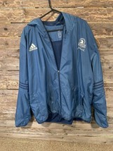 Adidas 121st Boston Marathon 2017 Mens Size 2XL Weather Resistant Jacket Blue - $42.78