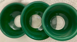 Pyrex Mixing Bowl Set Green w Clear Bottoms (3) 322-323-325 Vintage Nesting - $49.00