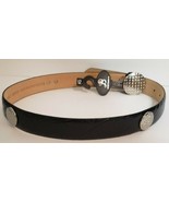 LB Belt Company Black Italian Leather Belt Golf Themed Size XS 31&quot; NWT - £11.23 GBP