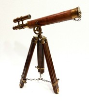 Antique Double Barrel Telescope 18&quot; Maritime Nautical Brass Spyglass Tel... - £117.18 GBP