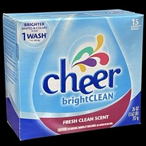 Cheer BrightClean Laundry Detergent Powder Fresh Clean Scent 15 Loads 26... - $49.45