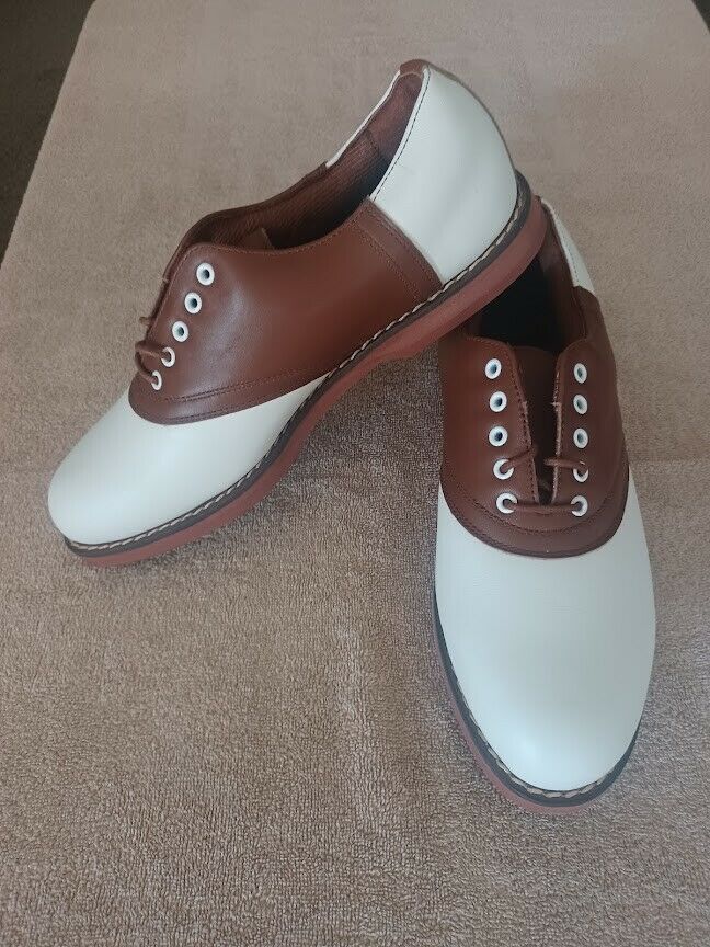 Primary image for TZ GOLF - Polo Ralph Lauren Women's Brown White Saddle Oxford Golf Shoes Size 9D