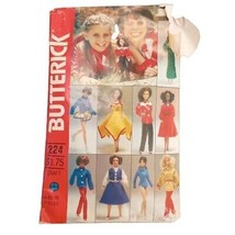 Butterick 224 Pattern Doll Clothes Package 11.5" & 12.25" Olympic Outfit VTG - $6.33