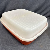 Vintage Tupperware Large Season Serve Marinade Container 1294-7 Paprika with Lid - £12.49 GBP