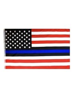 Red White And Blue Thin Blue Line USA Flag From TEXAS 3x5 ft Support Police - $13.66 CAD