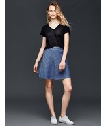 Gap Tencel Chambray Denim Flippy Skirt, Tall, MWT - £39.34 GBP