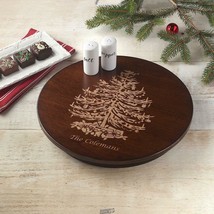 The Personalized "THE BOKERS" Wooden Holiday Lazy Susan - £37.15 GBP