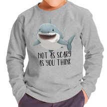 Shark Graphic Toddler Long Sleeve T-Shirt - Funny Kids&#39; T-Shirt - Cute Long Slee - £30.85 GBP