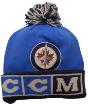 Winnipeg Jets  CCM NHL Vintage Hockey Pom Knit Beanie Hockey Hat - £18.18 GBP