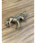 Vintage Gold Tone Donkey Charm Pendant Estate Jewelry Find KG JD - $275.67 MXN