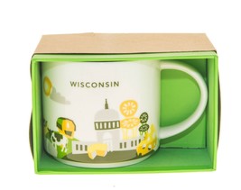 Starbucks You are Here Wisconsin 1 version Yellow Chair Coffee City Mug ... - $98.99