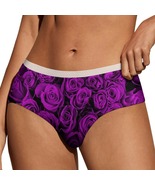 Floral Purple Rose Panties for Women Lace Briefs Soft Ladies Hipster Und... - £10.62 GBP+