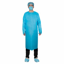 Disposable CPE 35 GSM Fluid Isolation Gowns With Thumb Hole Protective Suit Gown - £23.73 GBP+