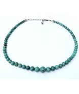 Jay King DTR Turquoise Bead Sterling Silver Graduated Necklace 18–21” 925 - $84.99