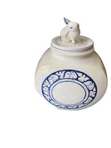 Vintage Dedham Pottery Bunny Candy Cookie Jar Treats Easter Cottage Decor - £38.75 GBP