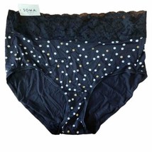 SOMA EMBRACEABLE  Dot black SIGNATURE LACE BRIEF  panty XL - $15.83
