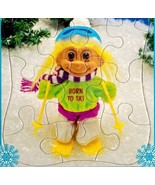 1992 Trolls Russ Golden Puzzle Vintage Frame Tray Winter Skiing 12 Pcs G... - £22.42 GBP