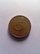 5 pfenning 1968 Germany coin free shipping - $2.95